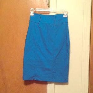 Charmed Bright Blue Pencil Skirt Size S
